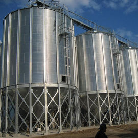 Cement Steel Grain Bin / Steel Feed Bins With High Tension Stiffener